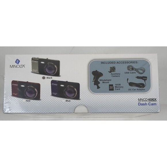 Minolta MNCD406X Black Dash Cam 12MP HDR Full HD 4" LCD Wide Angle Loop Record - Picture 5 of 5